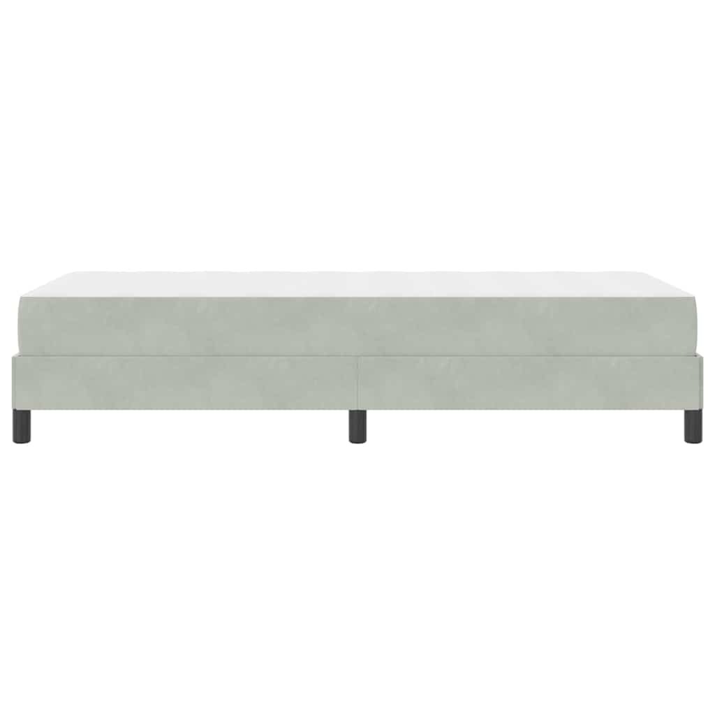 Boxspringbett mit Matratze Hellgrau 90 x 190 cm Stoff