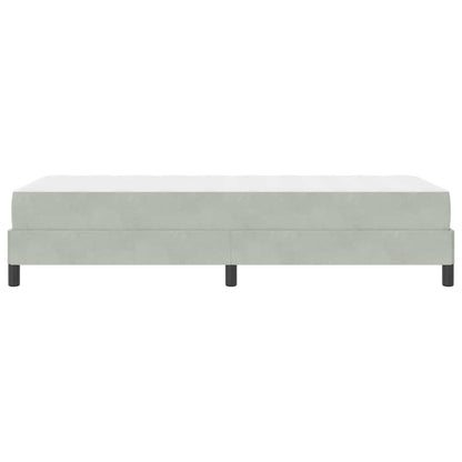 Boxspringbett mit Matratze Hellgrau 90 x 190 cm Stoff
