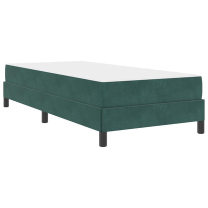 Boxspringbett mit Matratze Dunkelgrün 90 x 200 cm Stoff
