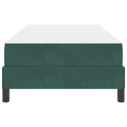 Boxspringbett mit Matratze Dunkelgrün 90 x 200 cm Stoff