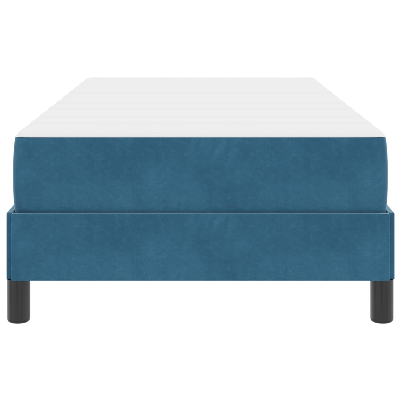 Boxspringbett mit Matratze Dunkelblau 90 x 200 cm Stoff