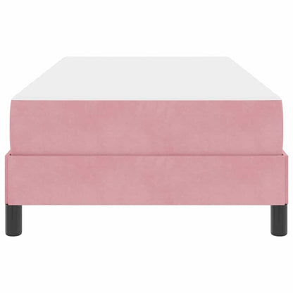 Boxspringbett mit Matratze Rosa 90 x 200 cm Stoff