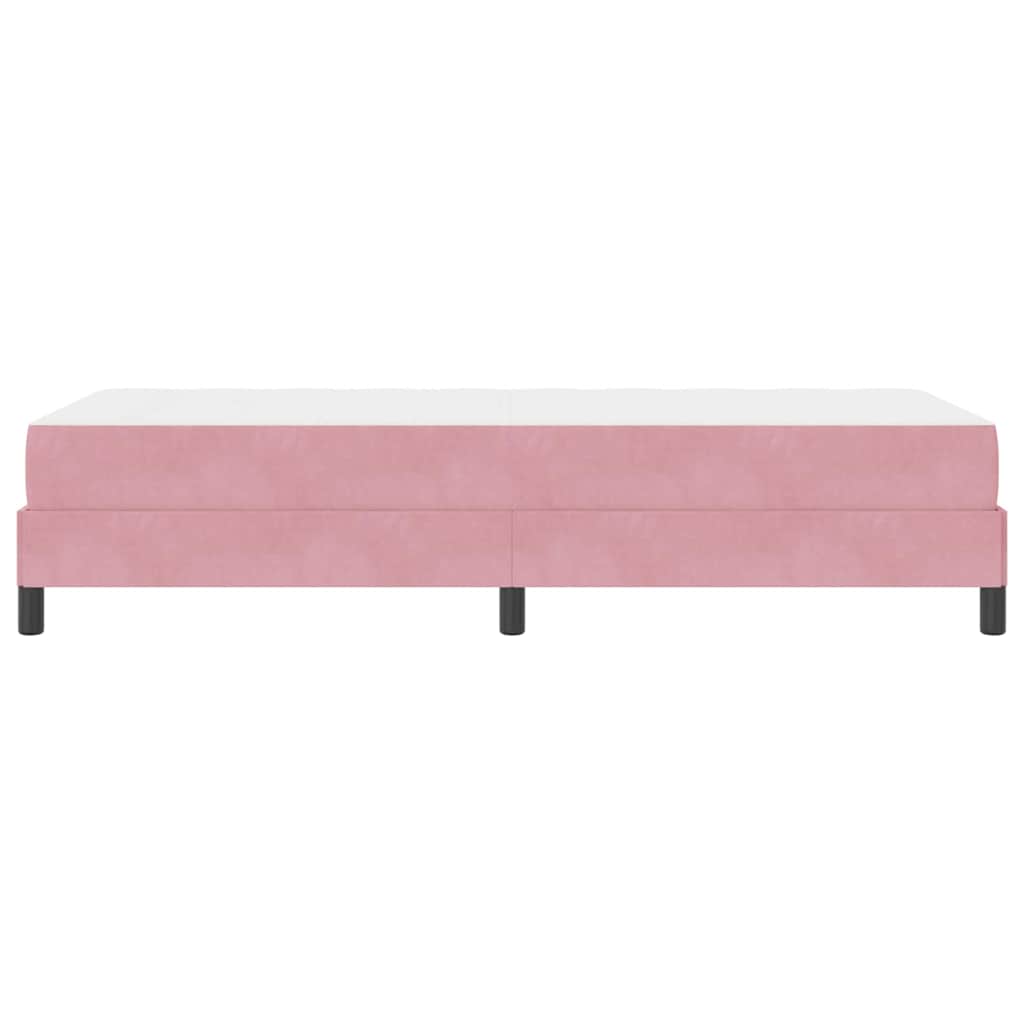Boxspringbett mit Matratze Rosa 90 x 200 cm Stoff