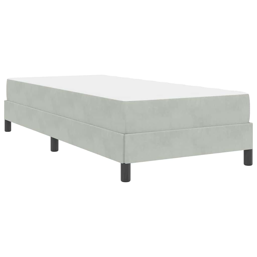 Boxspringbett mit Matratze Hellgrau 100 x 200 cm Stoff