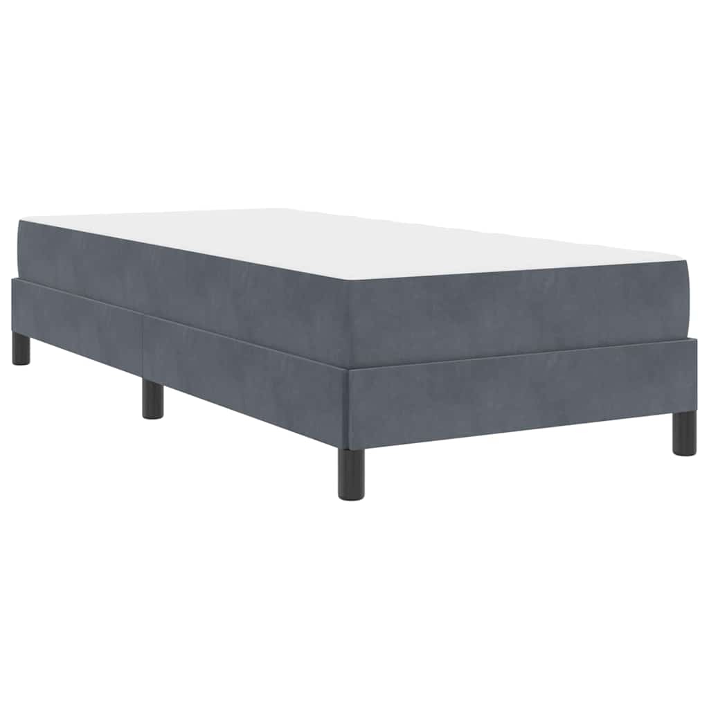 Boxspringbett mit Matratze Dunkelgrau 100 x 200 cm Samt