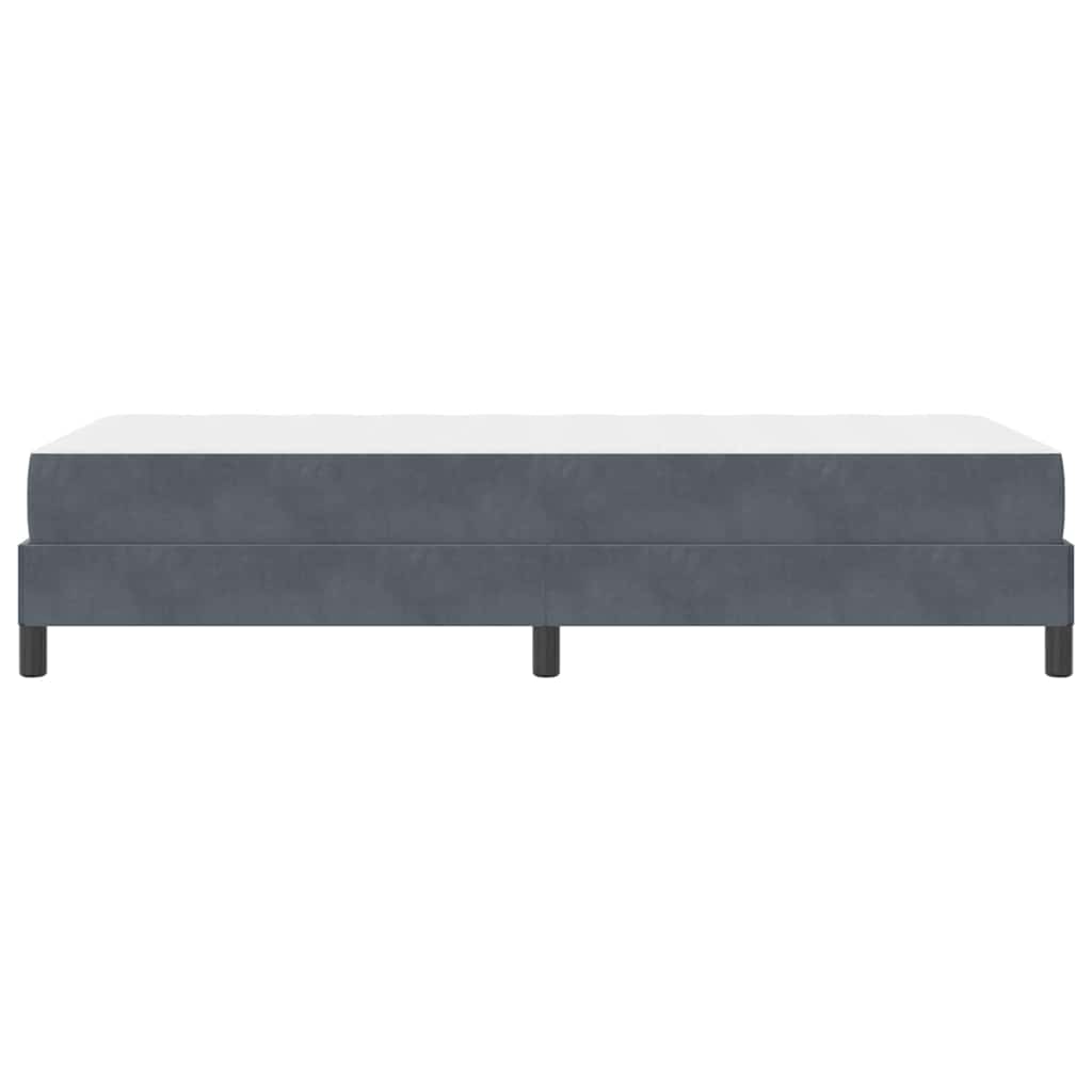 Boxspringbett mit Matratze Dunkelgrau 100 x 200 cm Samt