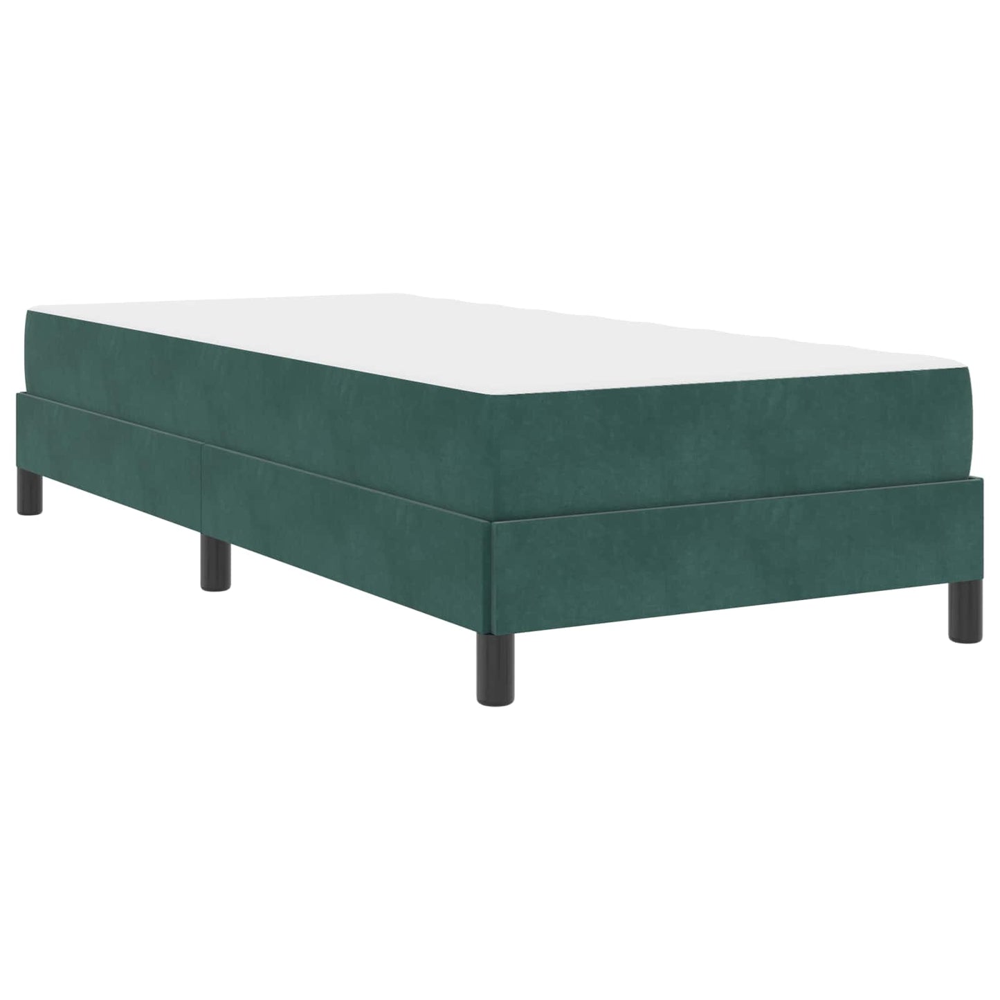 Boxspringbett mit Matratze Dunkelgrün 100 x 200 cm Stoff