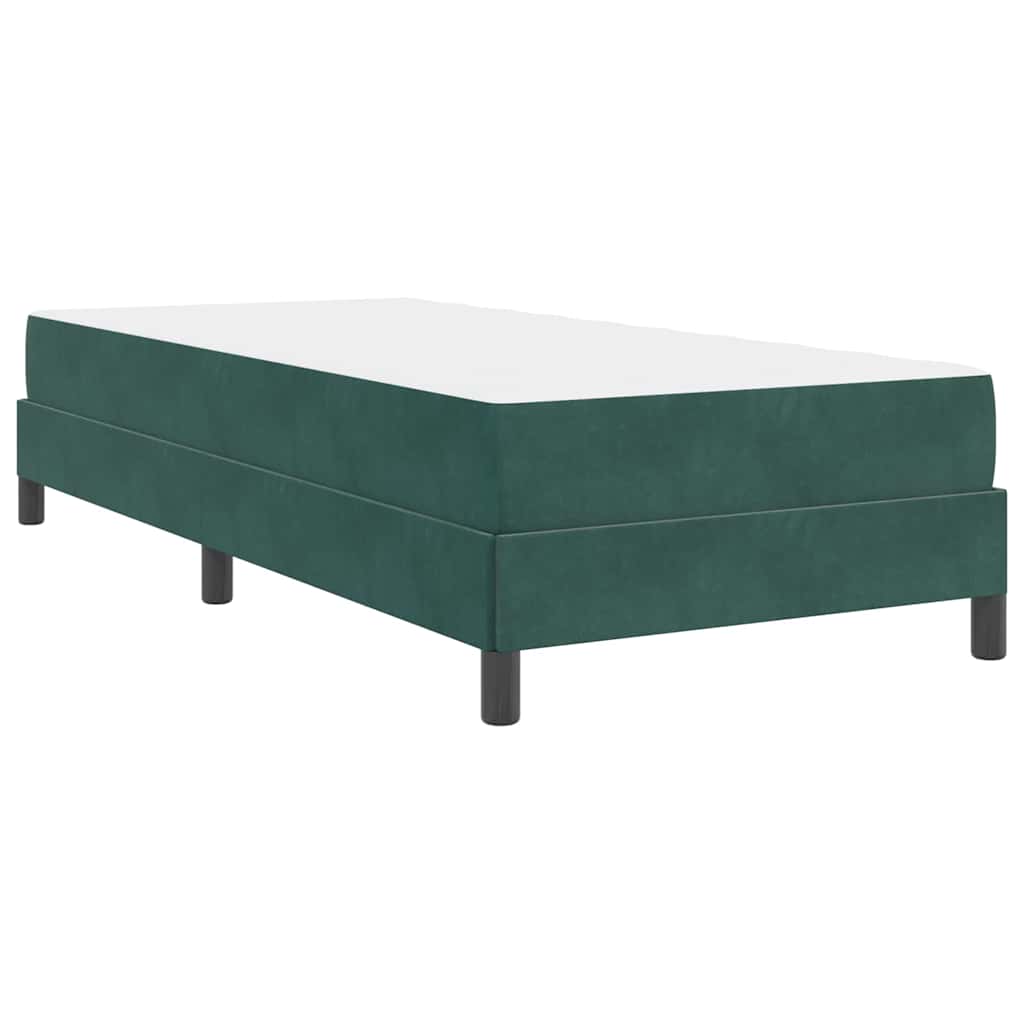 Boxspringbett mit Matratze Dunkelgrün 100 x 200 cm Stoff