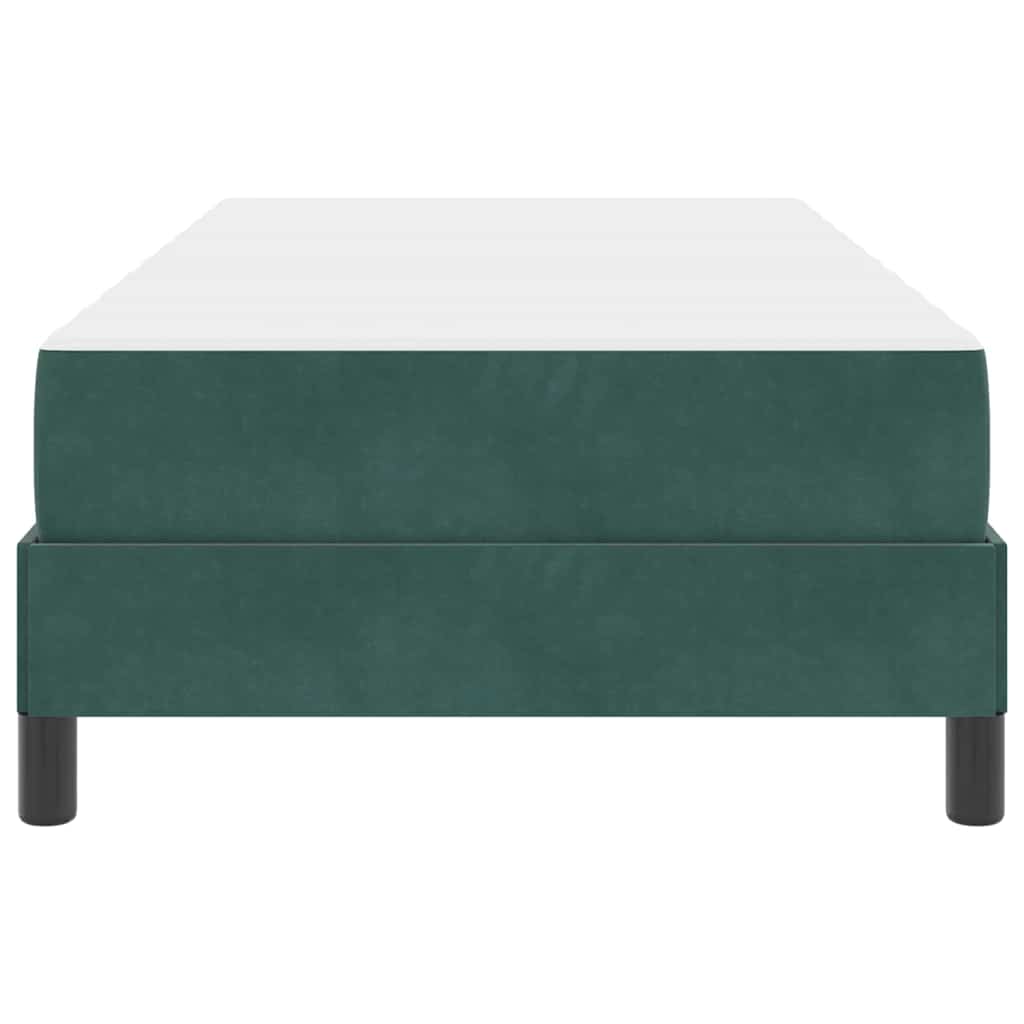 Boxspringbett mit Matratze Dunkelgrün 100 x 200 cm Stoff