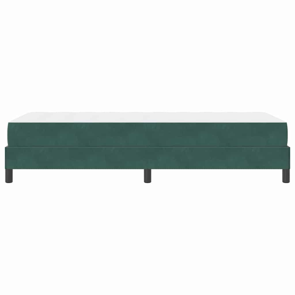 Boxspringbett mit Matratze Dunkelgrün 100 x 200 cm Stoff