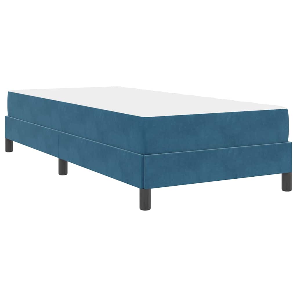 Boxspringbett mit Matratze Dunkelblau 100 x 200 cm Stoff