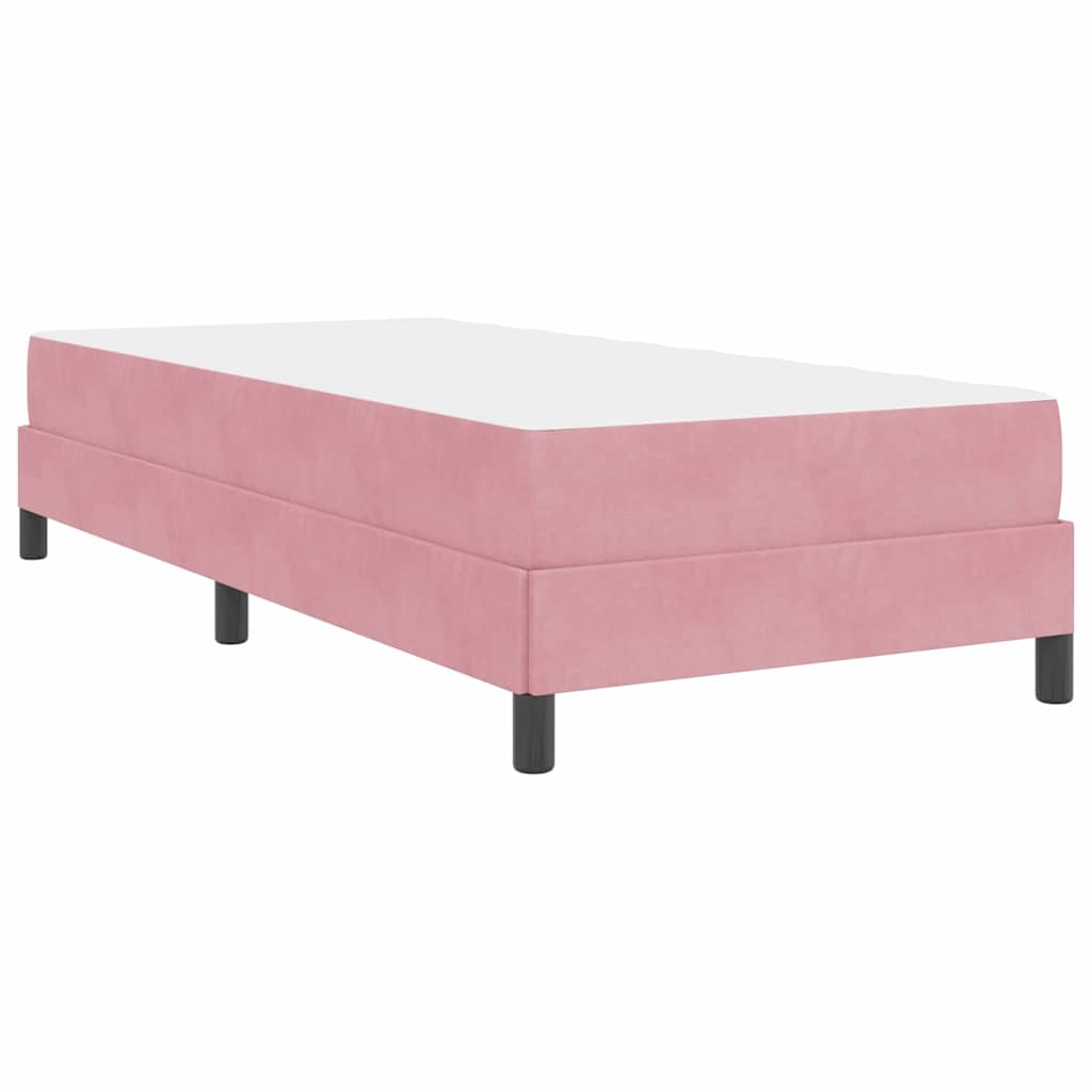 Boxspringbett mit Matratze Rosa 100 x 200 cm Stoff