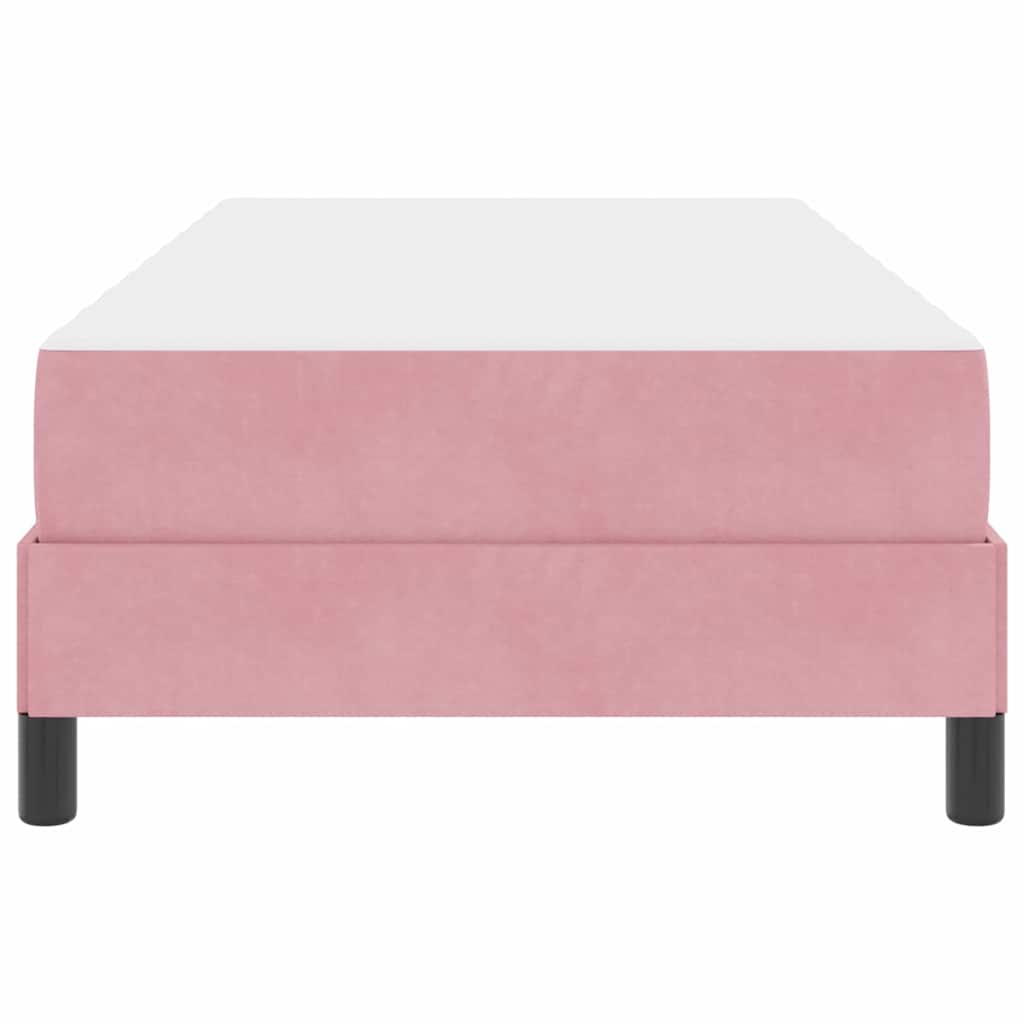 Boxspringbett mit Matratze Rosa 100 x 200 cm Stoff