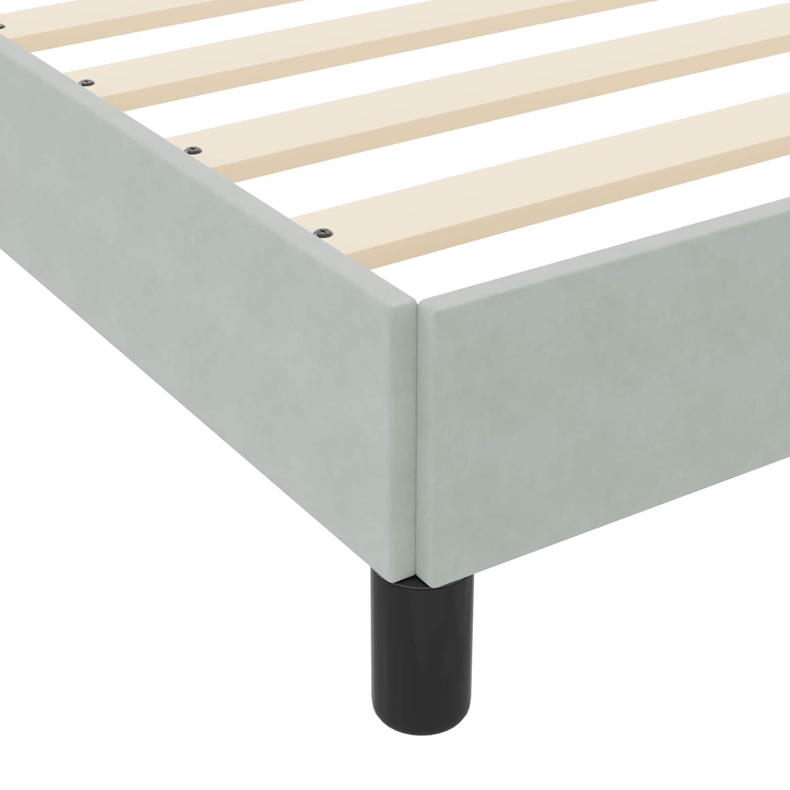 Boxspringbett mit Matratze Hellgrau 120 x 190 cm Stoff