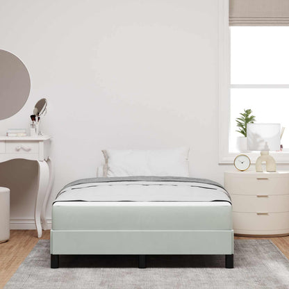 Boxspringbett mit Matratze Hellgrau 120 x 190 cm Stoff