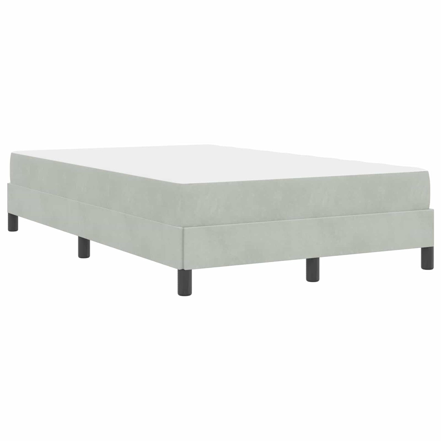 Boxspringbett mit Matratze Hellgrau 120 x 190 cm Stoff