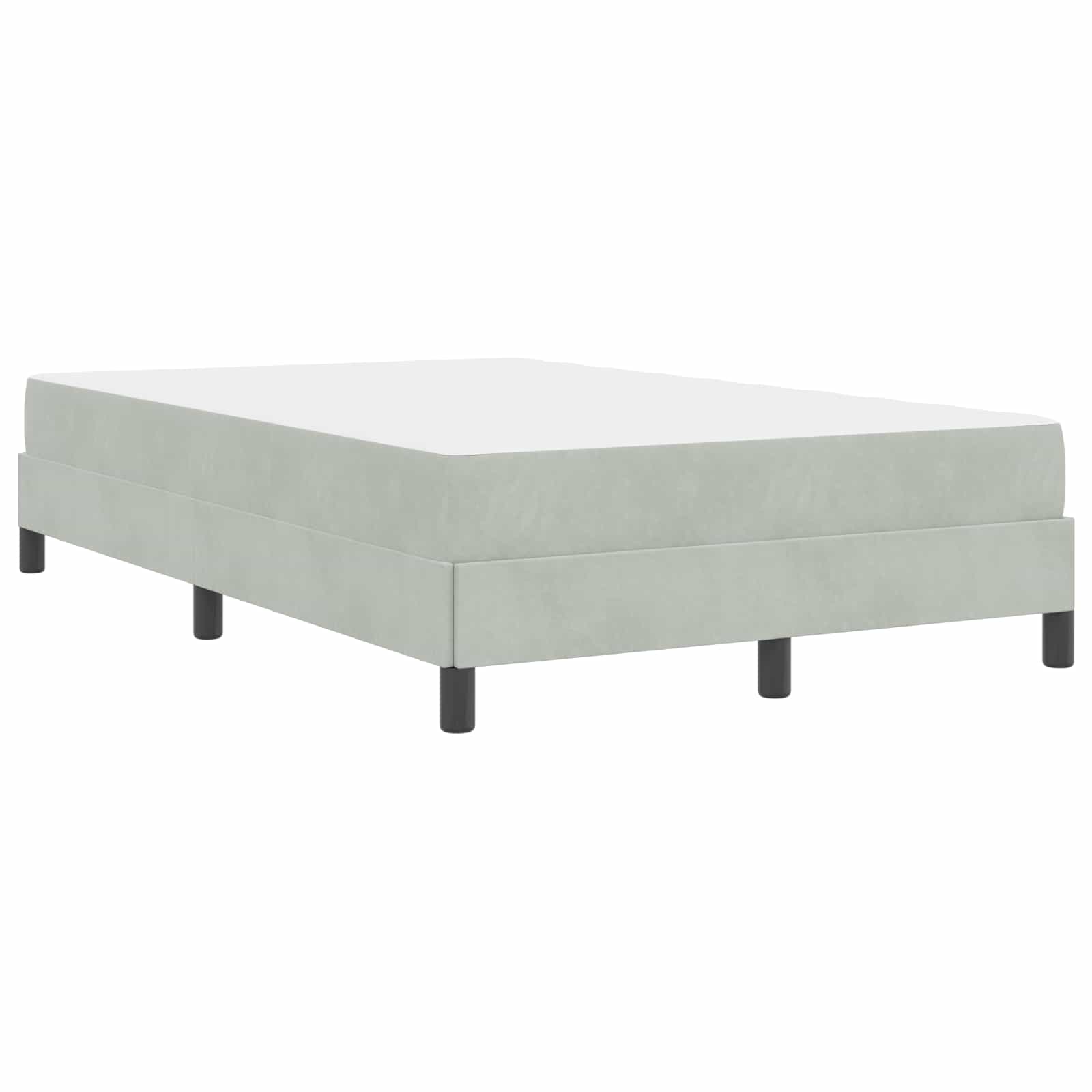Boxspringbett mit Matratze Hellgrau 120 x 190 cm Stoff