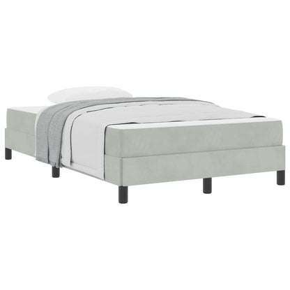 Boxspringbett mit Matratze Hellgrau 120 x 190 cm Stoff