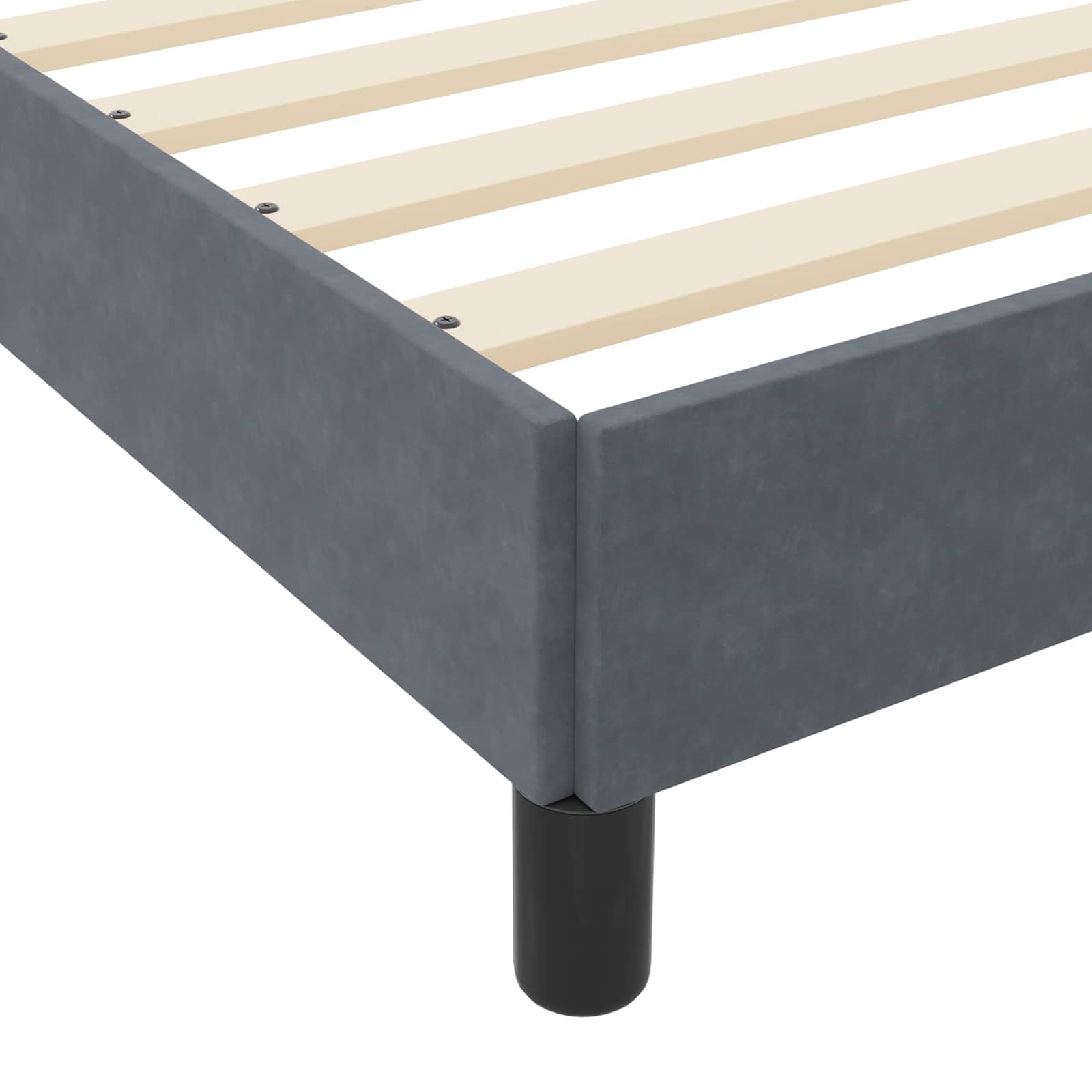 Boxspringbett mit Matratze Dunkelgrau 120 x 190 cm Stoff