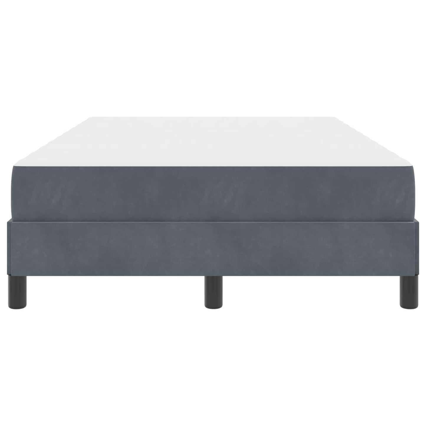 Boxspringbett mit Matratze Dunkelgrau 120 x 190 cm Stoff