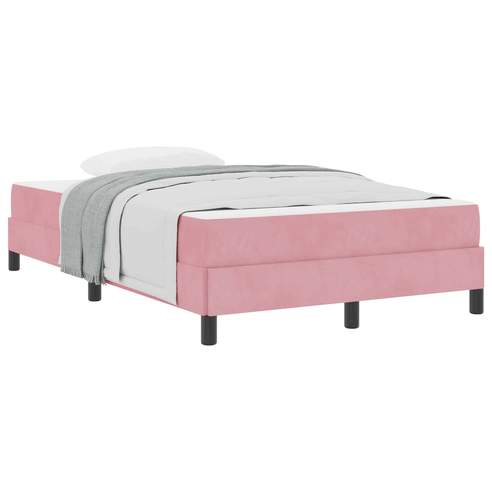 Boxspringbett mit Matratze Rosa 120 x 190 cm Stoff