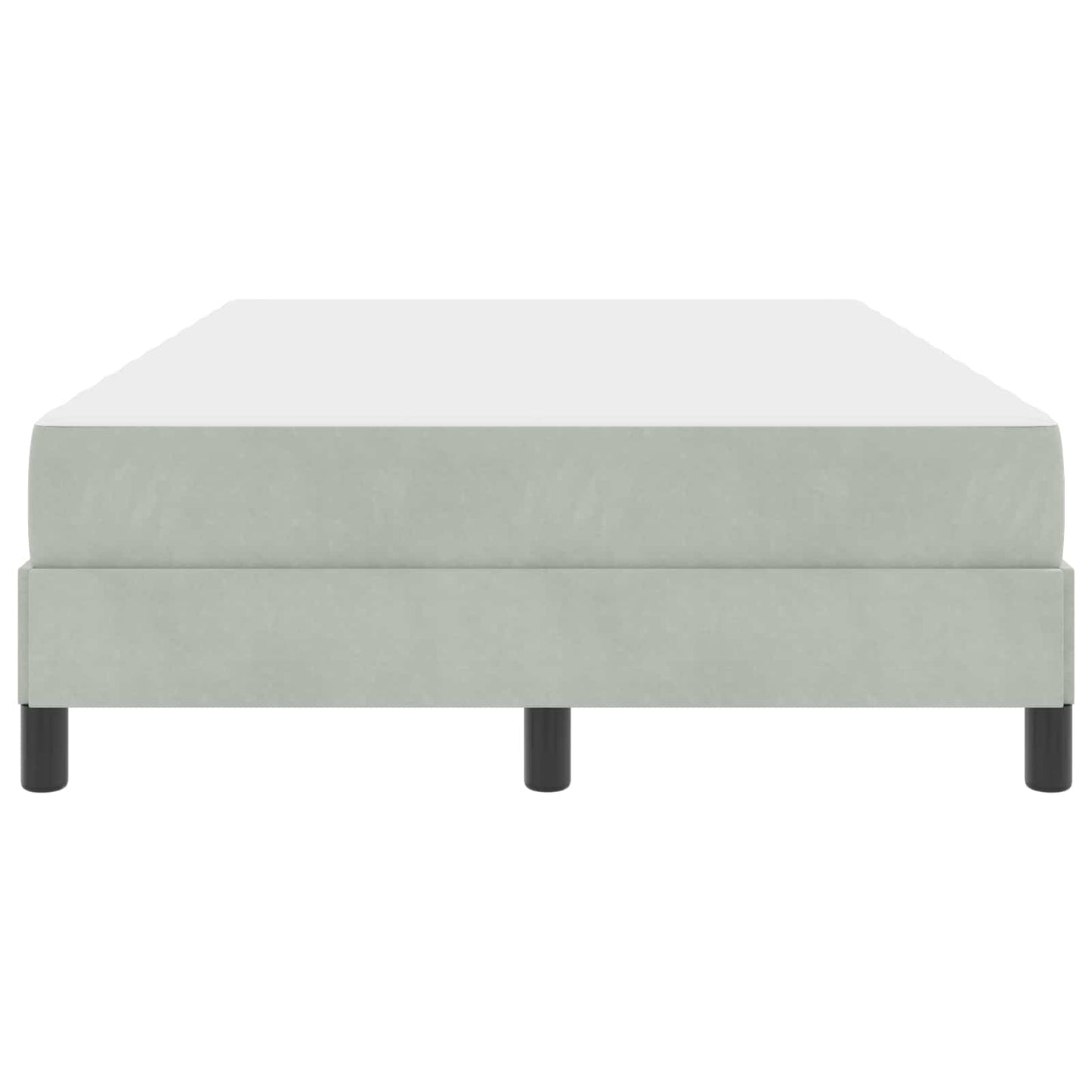 Boxspringbett mit Matratze Hellgrau 120 x 200 cm Stoff