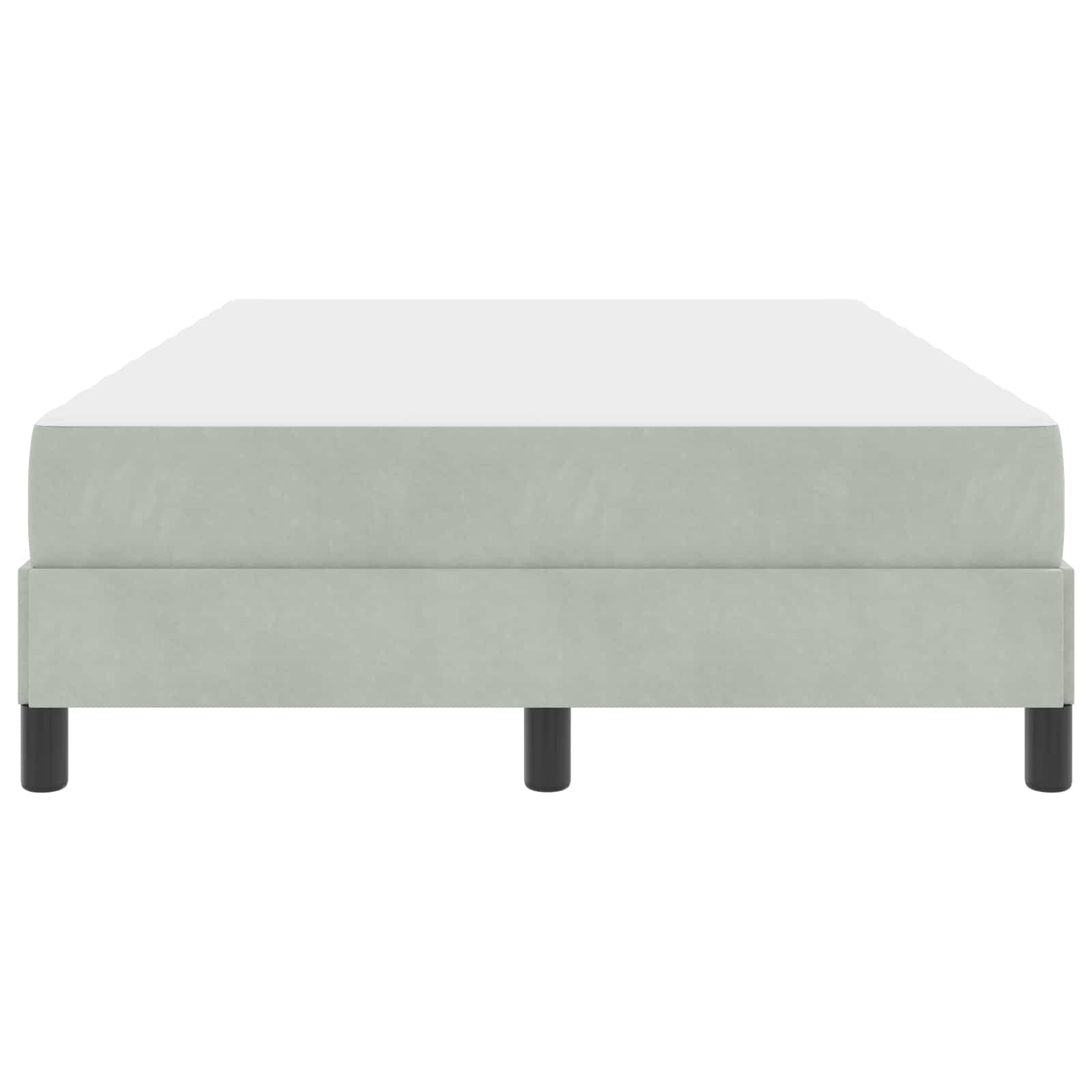 Boxspringbett mit Matratze Hellgrau 120 x 200 cm Stoff