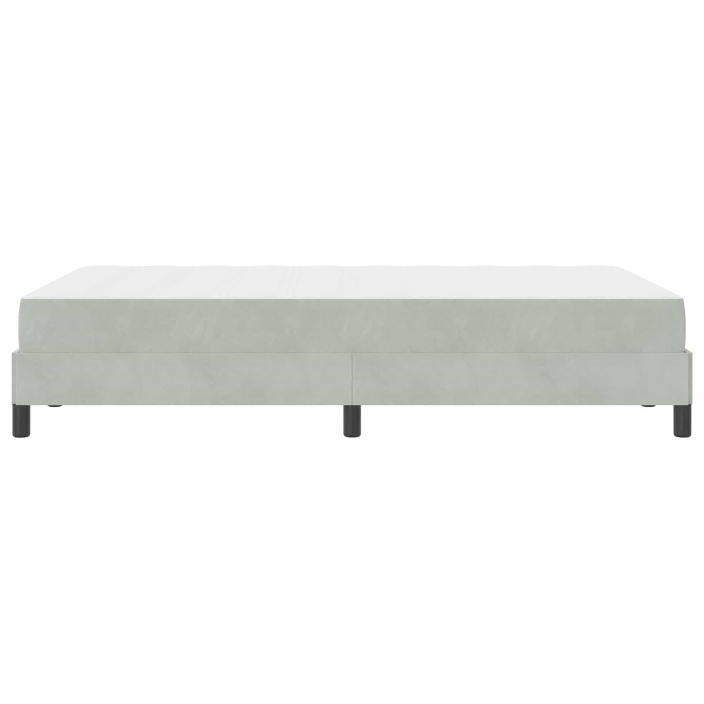 Boxspringbett mit Matratze Hellgrau 120 x 200 cm Stoff