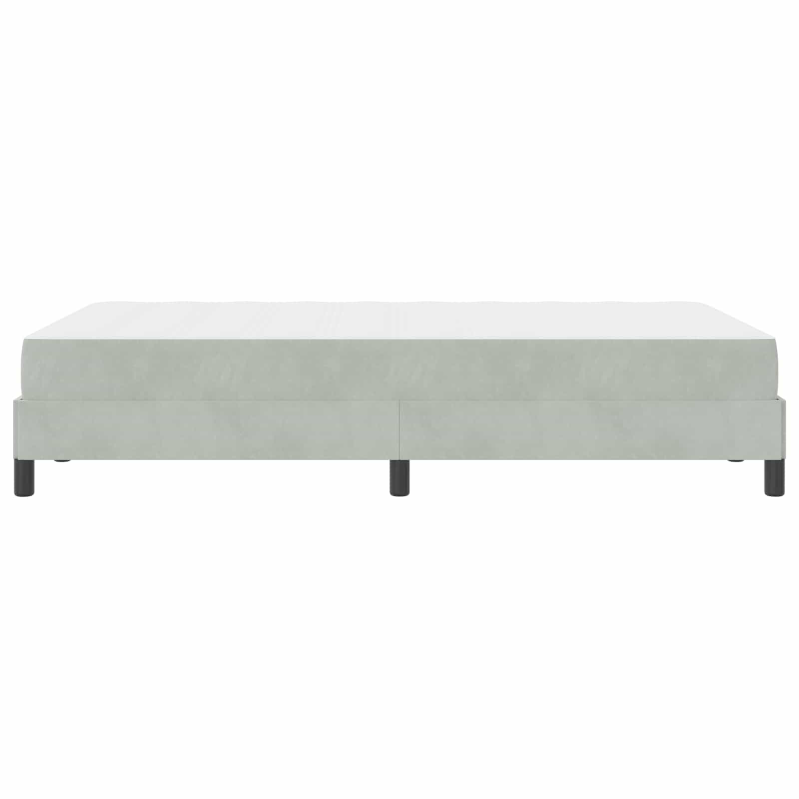 Boxspringbett mit Matratze Hellgrau 120 x 200 cm Stoff