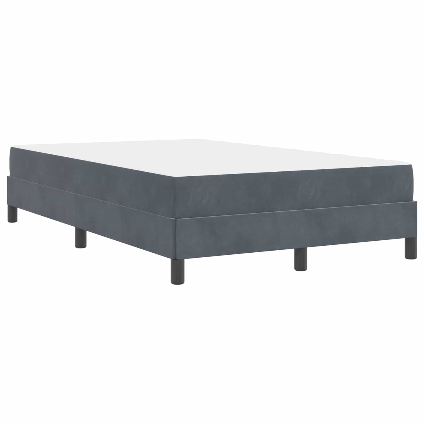 Boxspringbett mit Matratze Dunkelgrau 120 x 200 cm Stoff