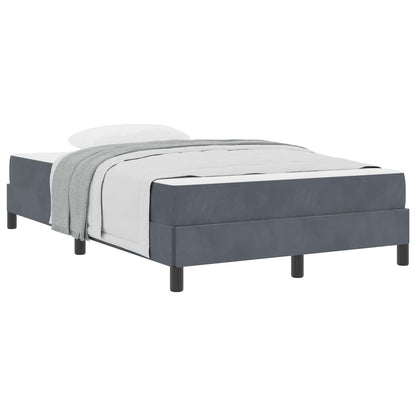 Boxspringbett mit Matratze Dunkelgrau 120 x 200 cm Stoff