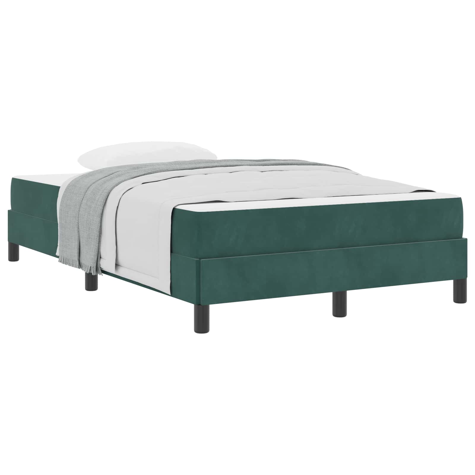 Boxspringbett mit Matratze Dunkelgrün 120 x 200 cm Stoff