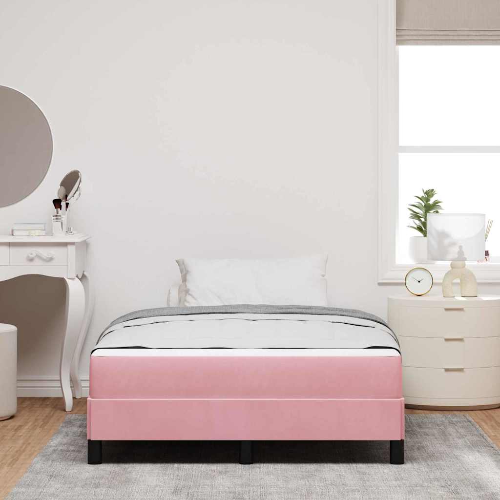 Boxspringbett mit Matratze Rosa 120 x 200 cm Stoff
