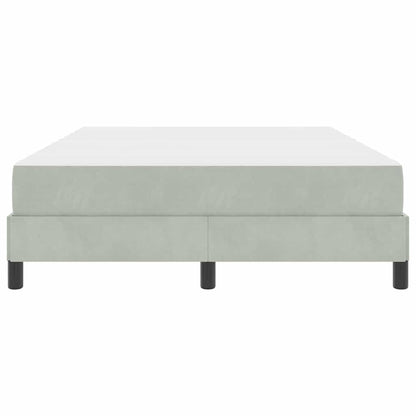 Boxspringbett mit Matratze Hellgrau 140 x 190 cm Stoff