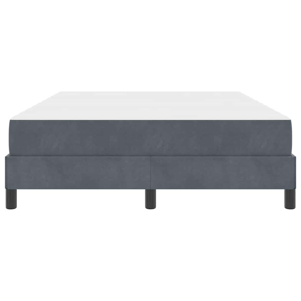 Boxspringbett mit Matratze Dunkelgrau 140 x 190 cm Stoff