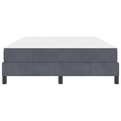 Boxspringbett mit Matratze Dunkelgrau 140 x 190 cm Stoff