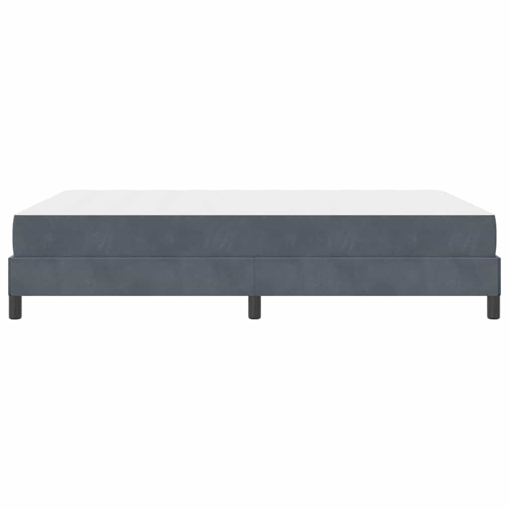 Boxspringbett mit Matratze Dunkelgrau 140 x 190 cm Stoff