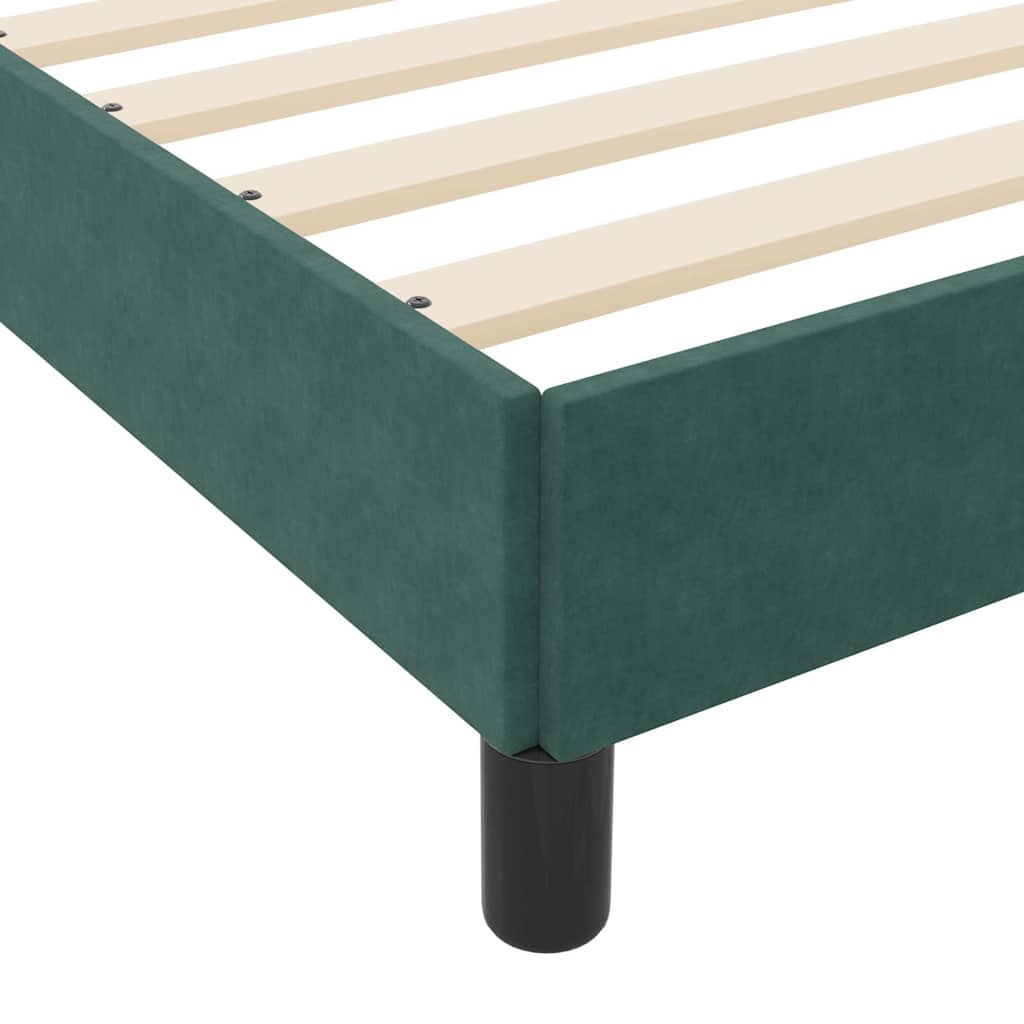 Boxspringbett mit Matratze Dunkelgrün 140 x 190 cm Stoff