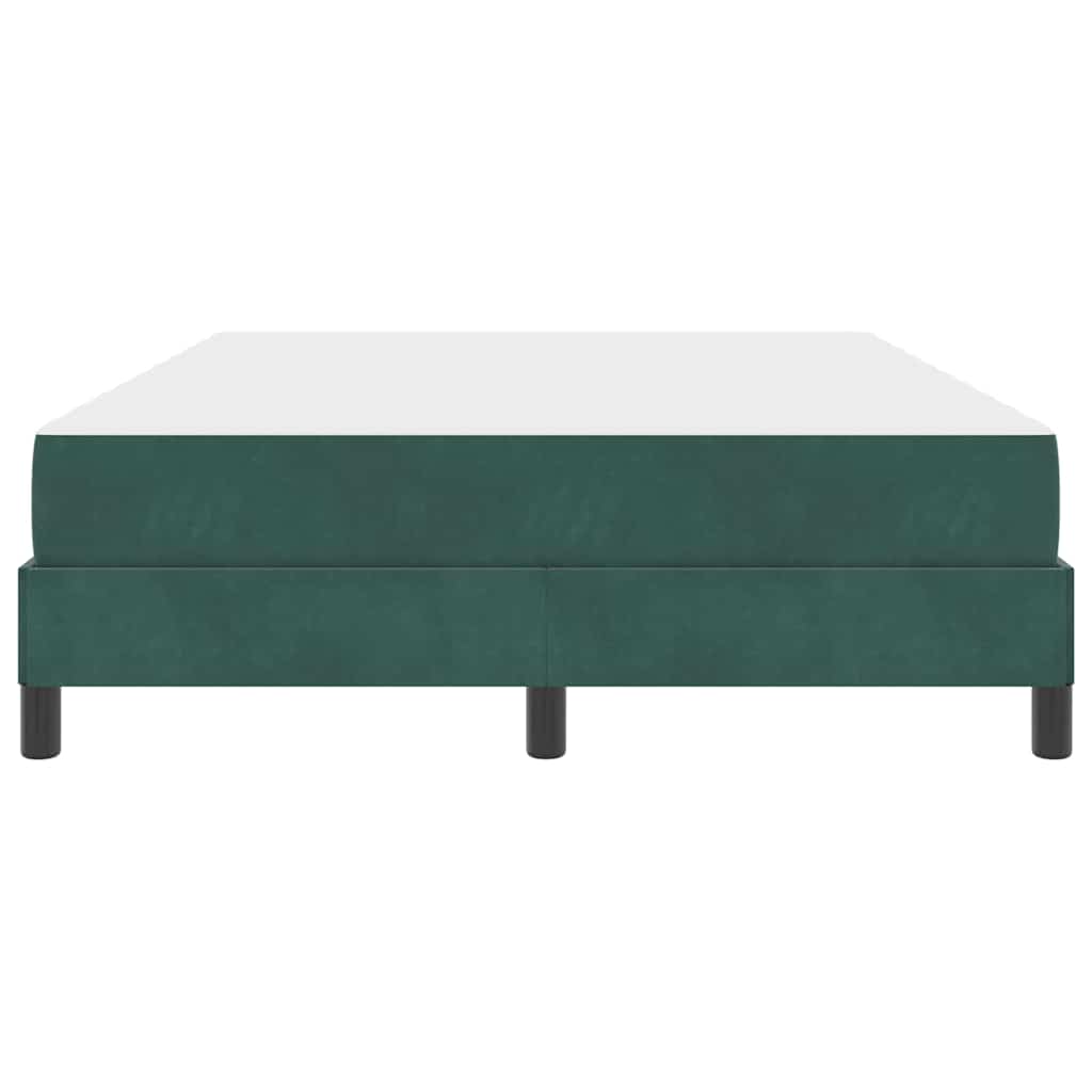 Boxspringbett mit Matratze Dunkelgrün 140 x 190 cm Stoff