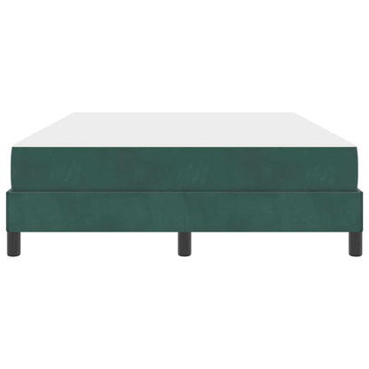 Boxspringbett mit Matratze Dunkelgrün 140 x 190 cm Stoff