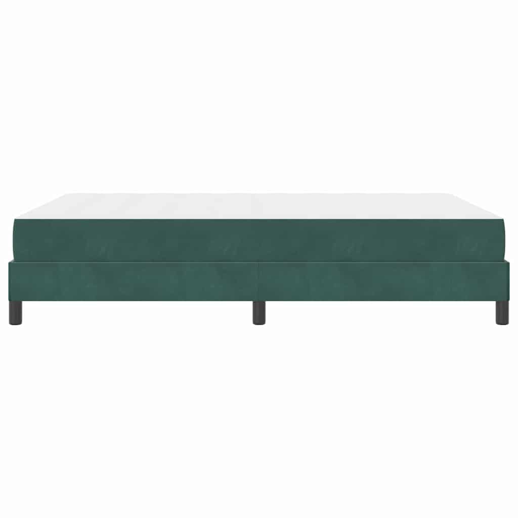 Boxspringbett mit Matratze Dunkelgrün 140 x 190 cm Stoff