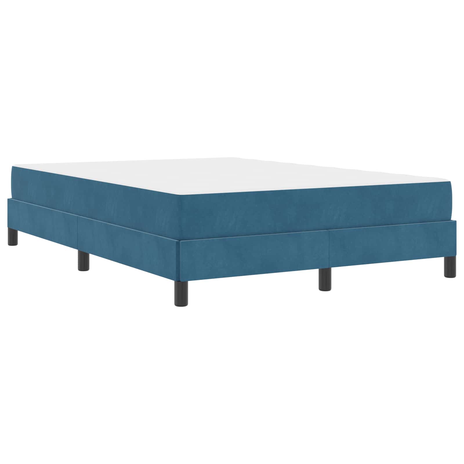 Boxspringbett mit Matratze Dunkelblau 140 x 190 cm Stoff