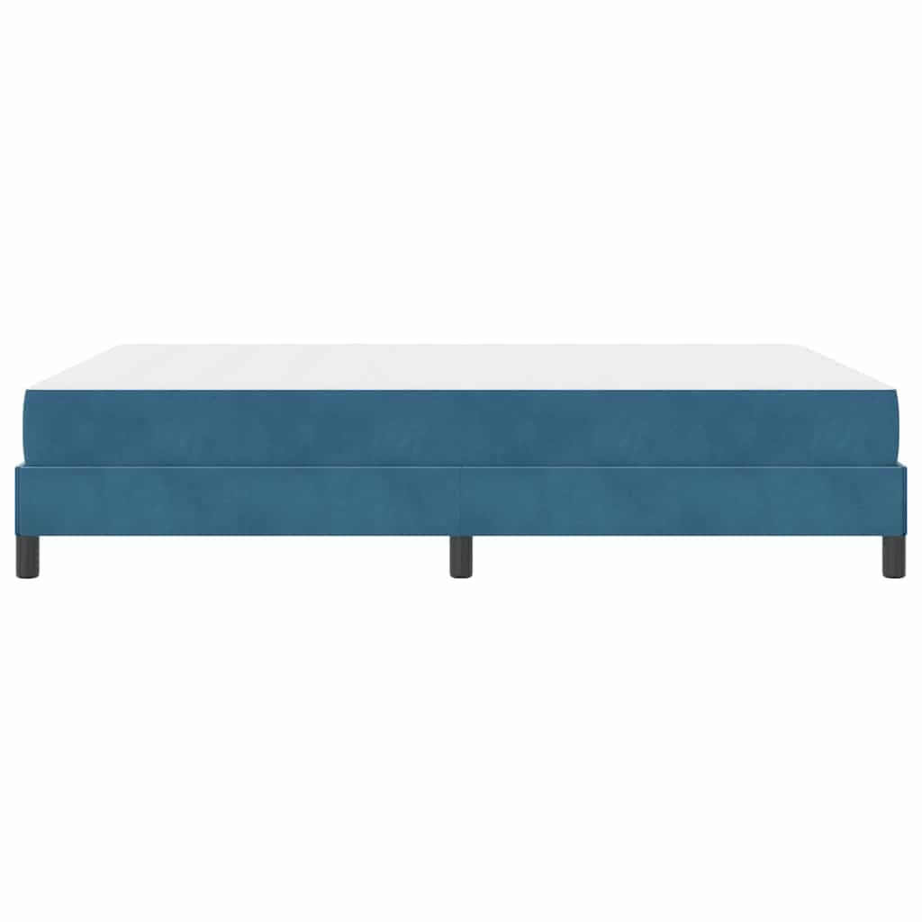 Boxspringbett mit Matratze Dunkelblau 140 x 190 cm Stoff