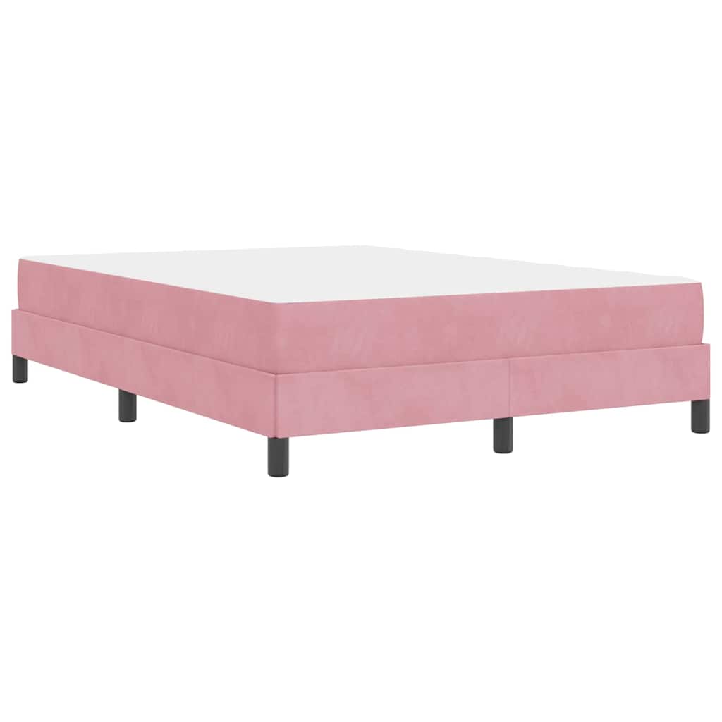 Boxspringbett mit Matratze Rosa 140 x 190 cm Stoff