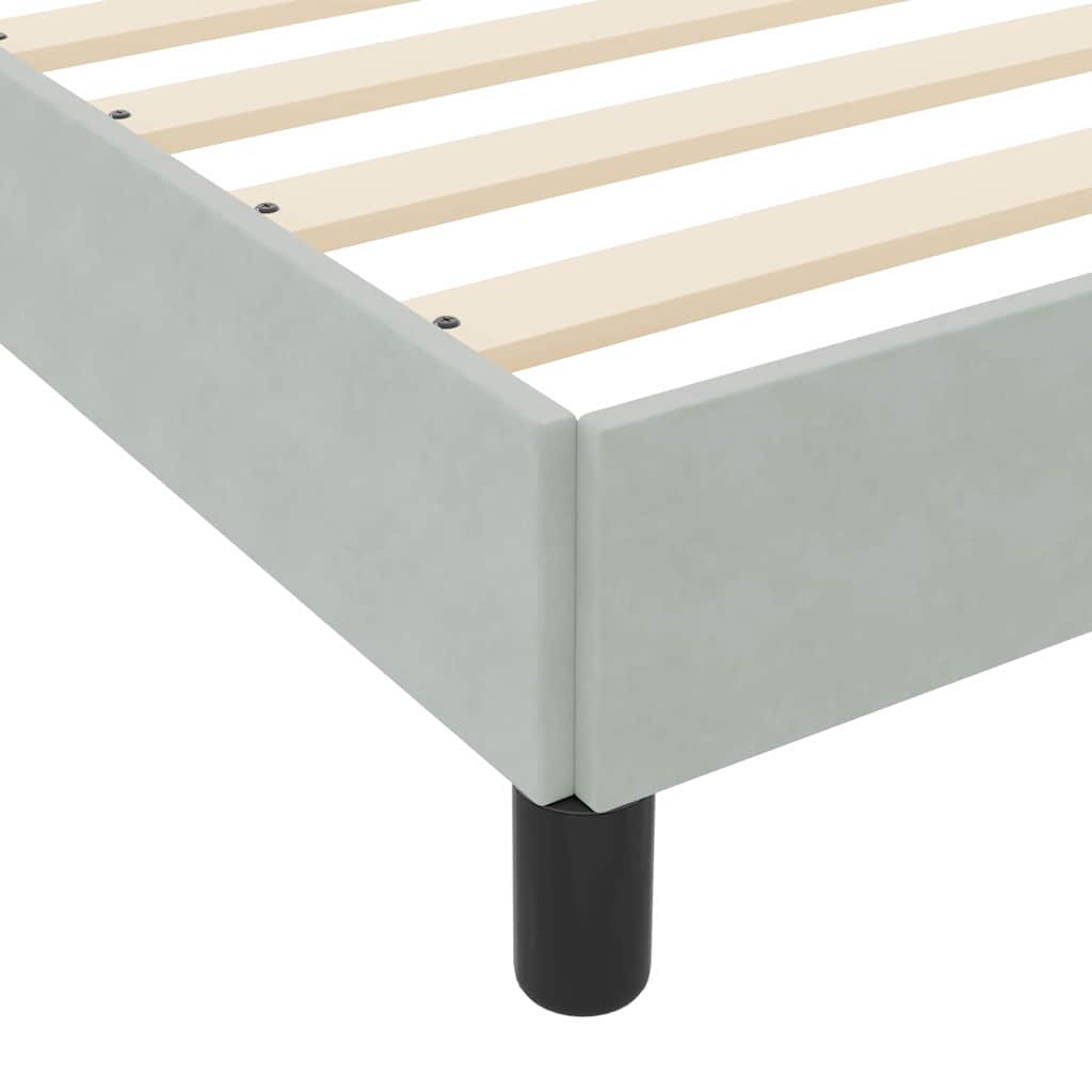Boxspringbett mit Matratze Hellgrau 140 x 200 cm Stoff