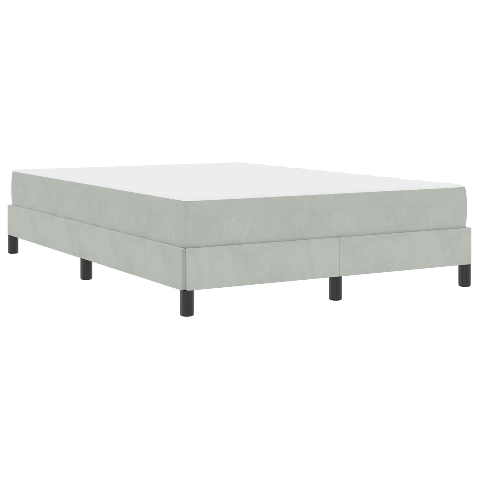 Boxspringbett mit Matratze Hellgrau 140 x 200 cm Stoff