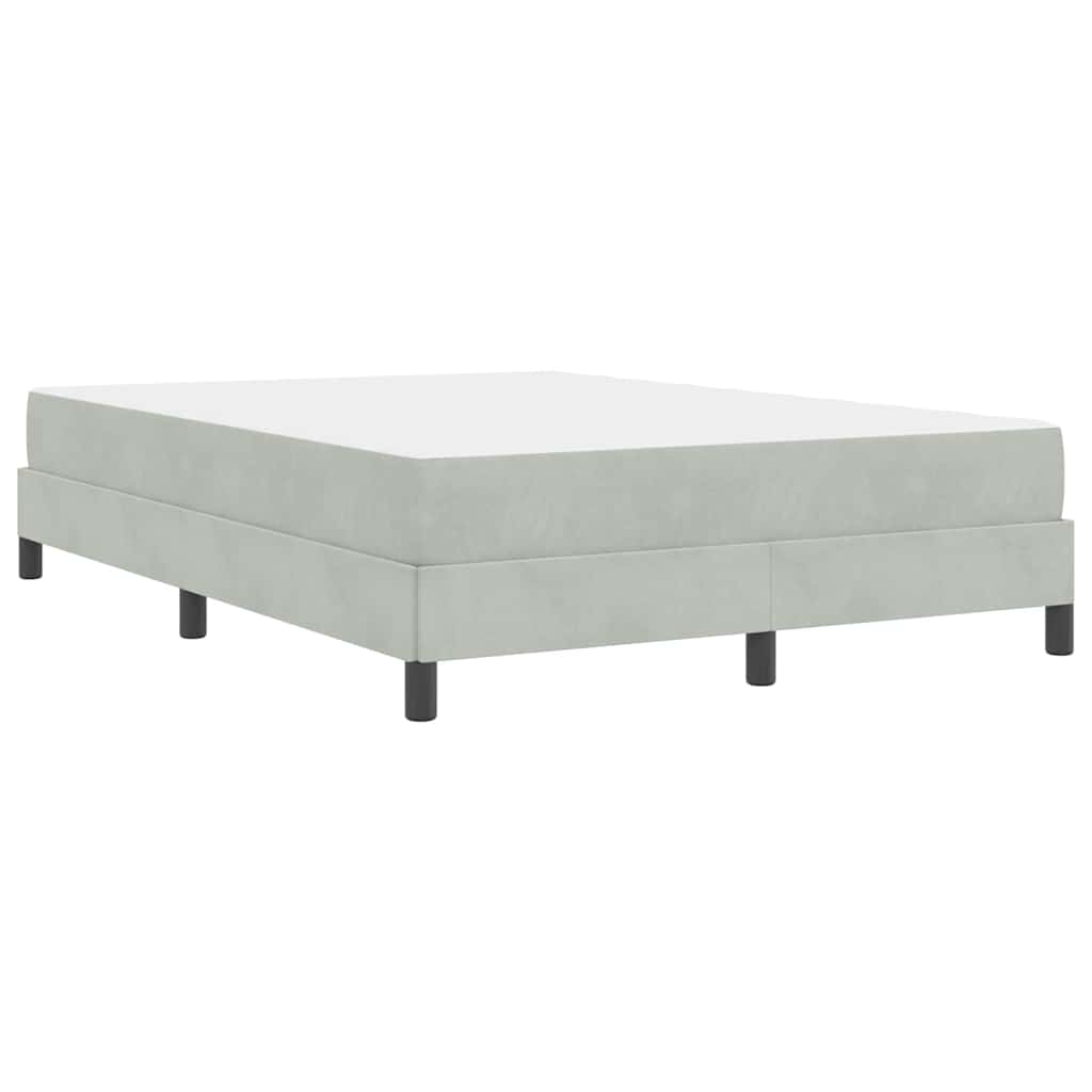 Boxspringbett mit Matratze Hellgrau 140 x 200 cm Stoff