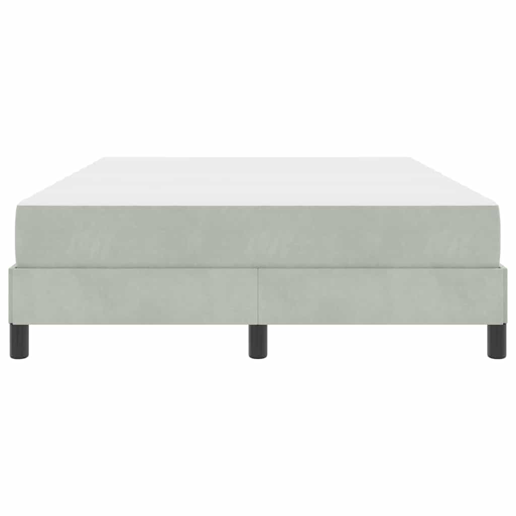 Boxspringbett mit Matratze Hellgrau 140 x 200 cm Stoff