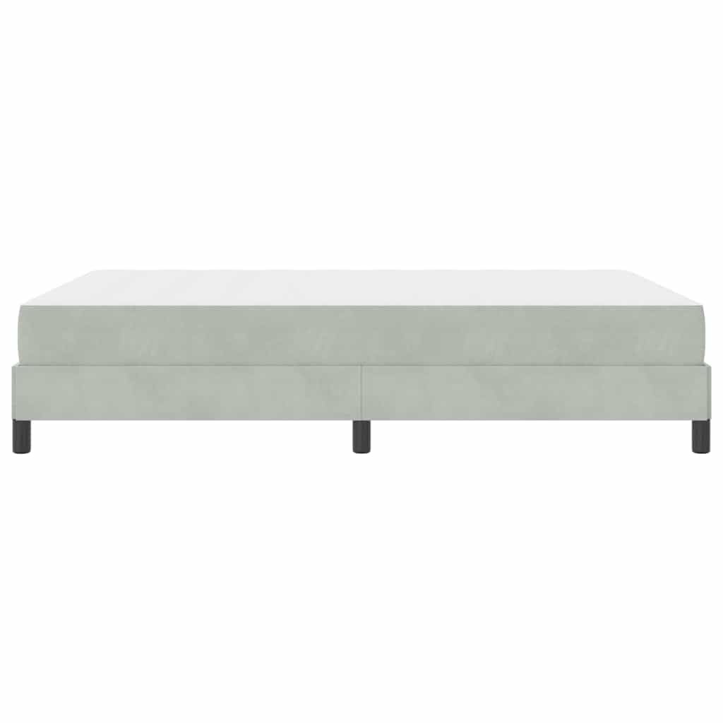 Boxspringbett mit Matratze Hellgrau 140 x 200 cm Stoff