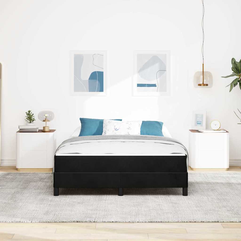 Boxspringbett mit Matratze Schwarz 140 x 200 cm Stoff
